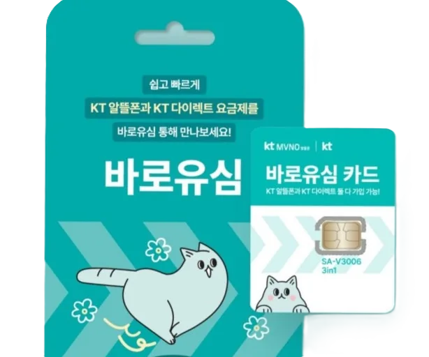 KT 바로유심 카드 이미지